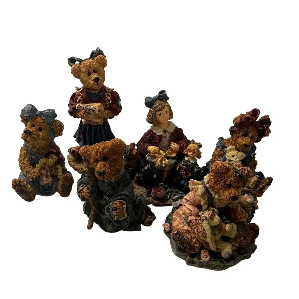 Boyds Bears Figurines Lot of 6 Boyds Bears and Friends & Yesterdays Child
